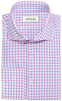 InStitchu Collection The Corindi Blue and Pink Check Shirt