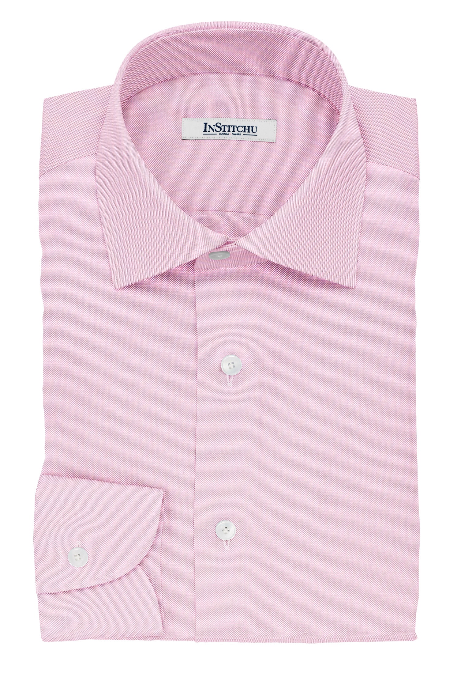 InStitchu Collection The Cussler Pink Pincheck Cotton Shirt