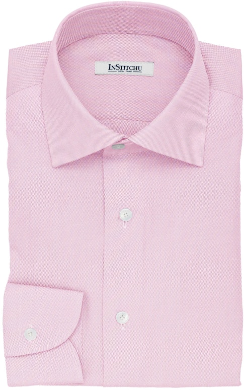InStitchu Collection The Cussler Pink Pincheck Cotton Shirt