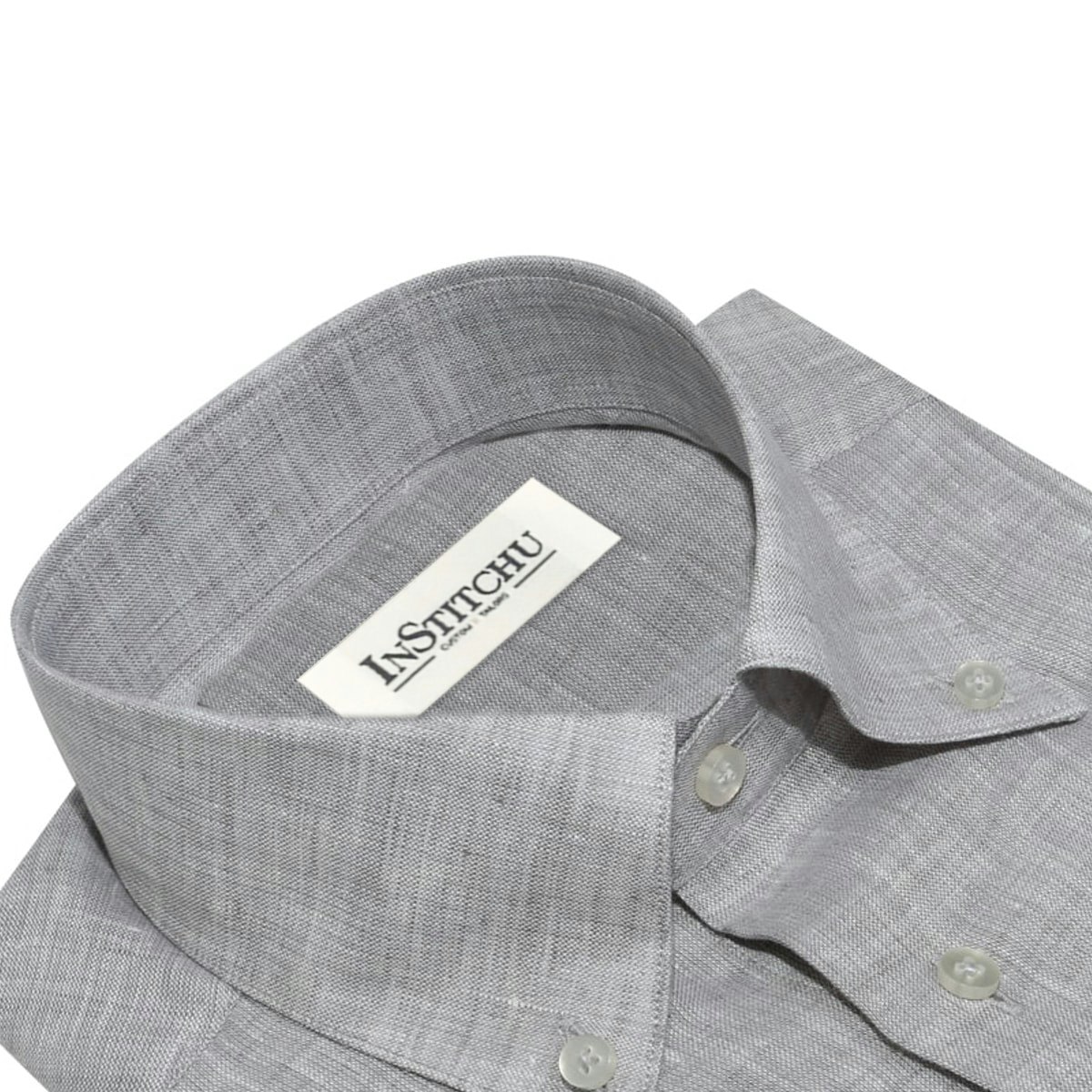 InStitchu Collection The Del Mar Grey Linen Shirt