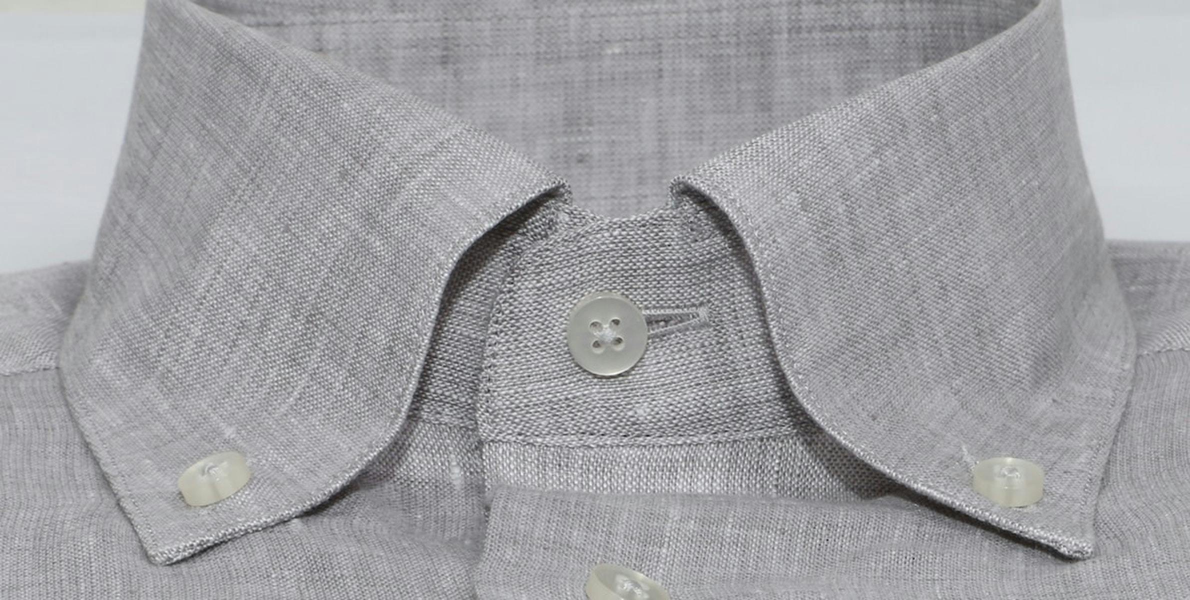 The Del Mar Grey Linen Shirt Men's Custom Shirt InStitchu