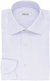 InStitchu Collection The Dickens Navy Pinstripe Check Cotton Shirt