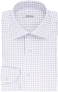 InStitchu Collection The Donne Navy Windowpane Cotton Shirt