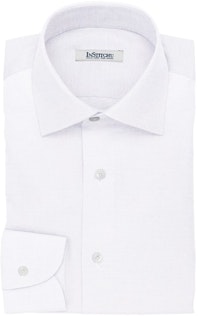 InStitchu Collection The Draper White Cotton Oxford Popover Shirt