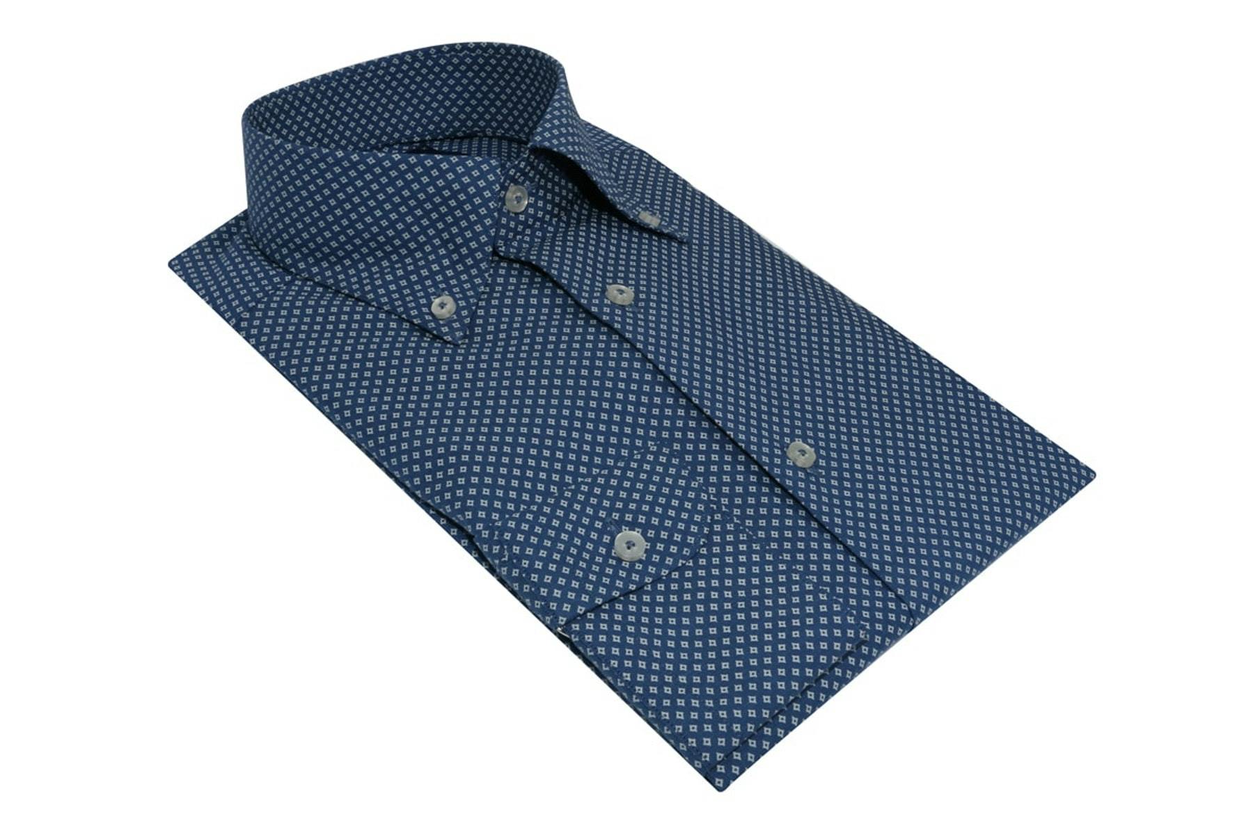 InStitchu Collection The Dumas Blue Print Shirt