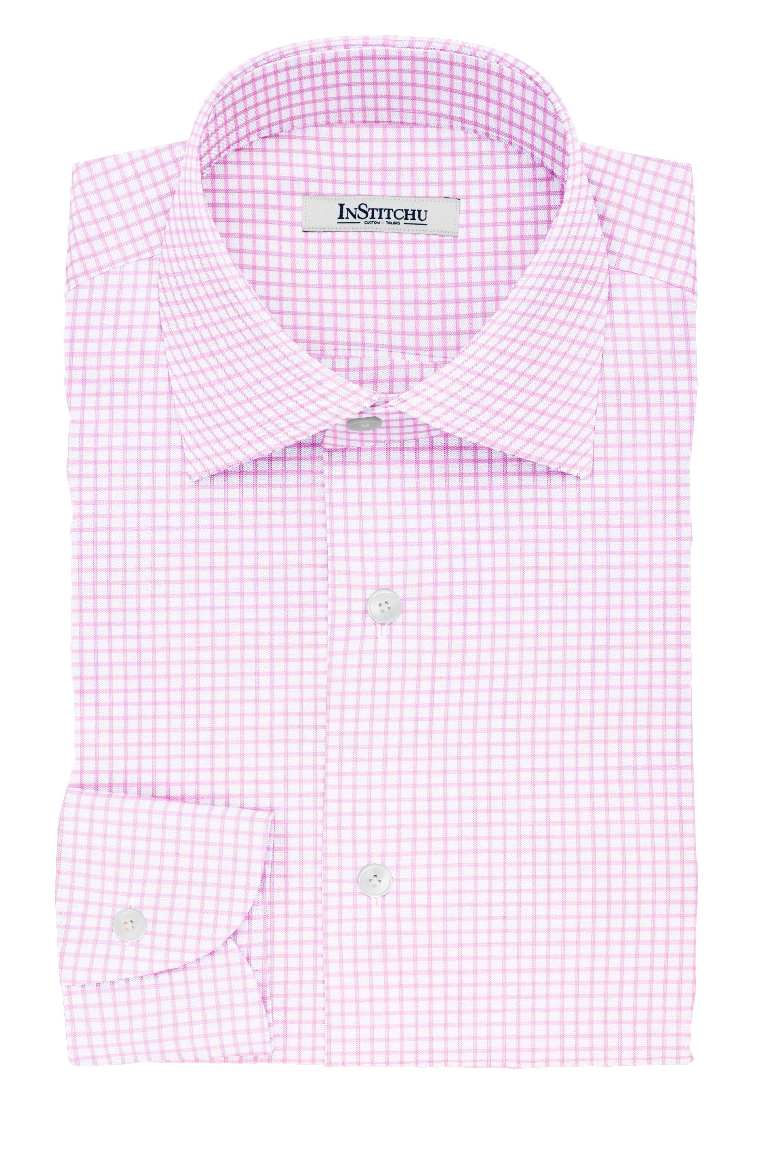InStitchu Collection The Eliot Pink Check Cotton Shirt