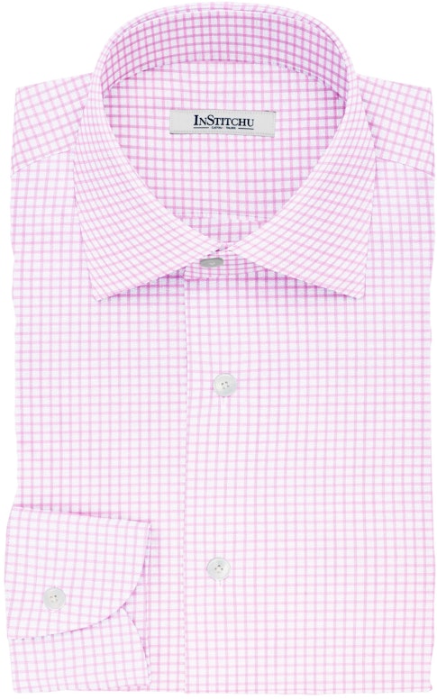 InStitchu Collection The Eliot Pink Check Cotton Shirt