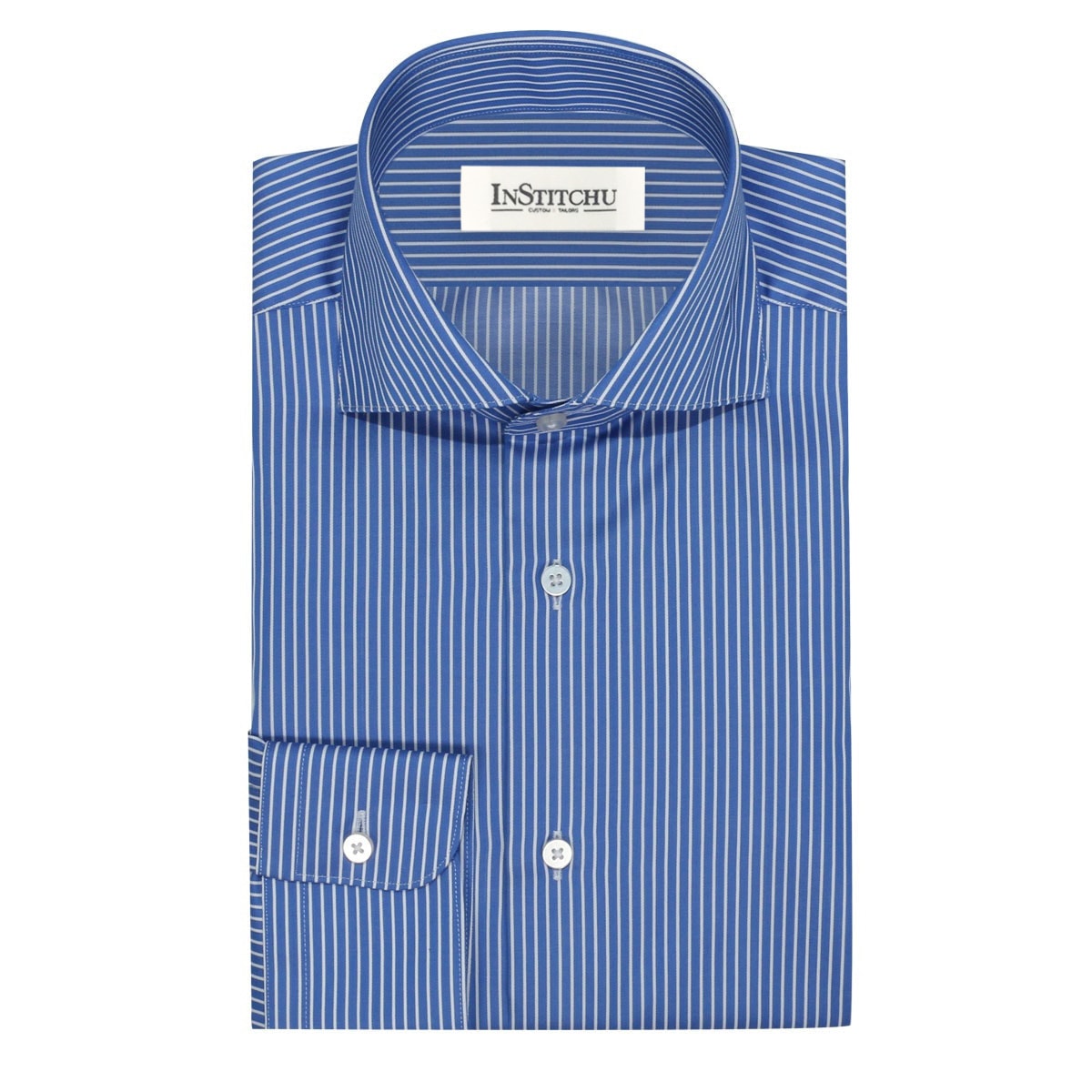 InStitchu Collection The Emeralda Blue Stripe Shirt