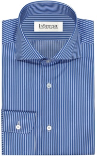 InStitchu Collection The Emeralda Blue Stripe Shirt