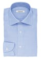 InStitchu Collection The Fitzgerald Blue Cotton Linen Blend Shirt