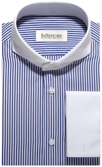 InStitchu Collection The Floreat Blue Pinstriped Shirt