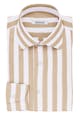 InStitchu Collection The Flynne White and Beige Striped Cotton Linen Shirt