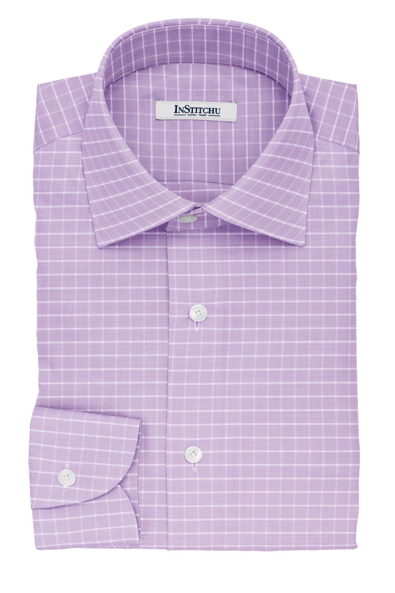 InStitchu Collection The Hill Violet Glen Plaid Cotton Shirt