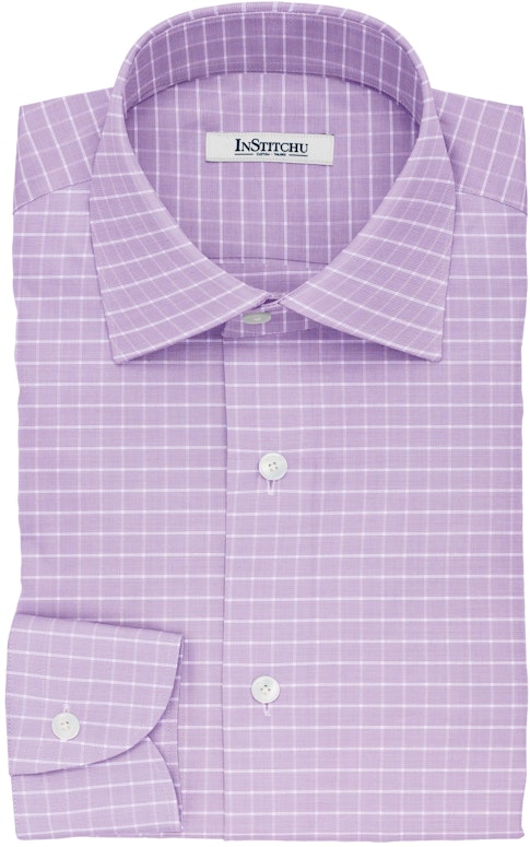 InStitchu Collection The Hill Violet Glen Plaid Cotton Shirt