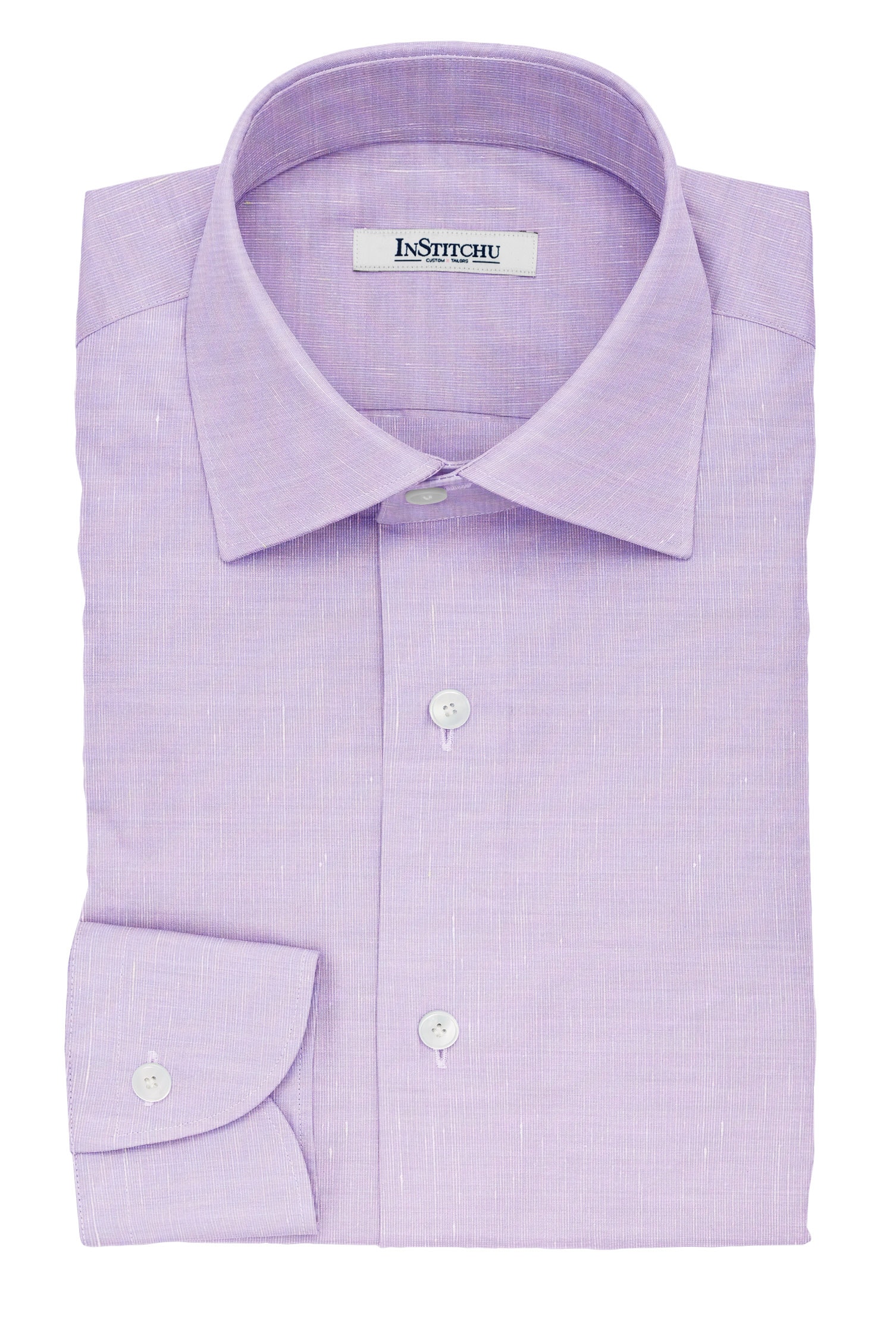 InStitchu Collection The Hugo Violet Cotton Linen Blend Shirt
