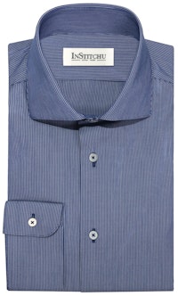 InStitchu Collection The Kings Blue Striped Shirt