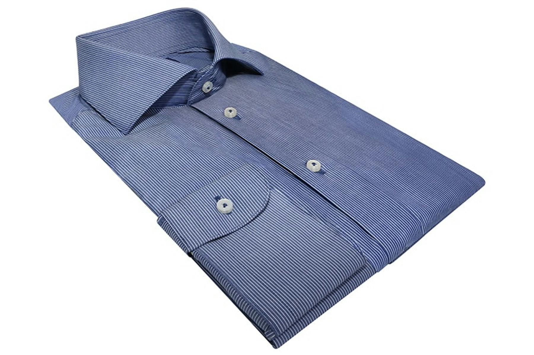 InStitchu Collection The Kings Blue Striped Shirt