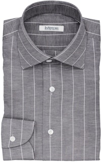 InStitchu Collection The Ludlum Black and White Striped Linen Blend Shirt