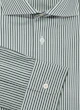 InStitchu Collection The Madura Olive and White Striped Cotton Business Shirt