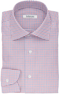InStitchu Collection The Ovid Red and Navy Tattersall Cotton Shirt