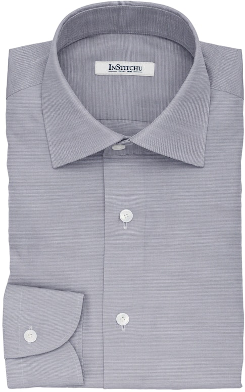 InStitchu Collection The Paterson Grey Striped Cotton Shirt