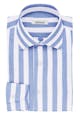 InStitchu Collection The Rimington White and Blue Striped Cotton Linen Shirt