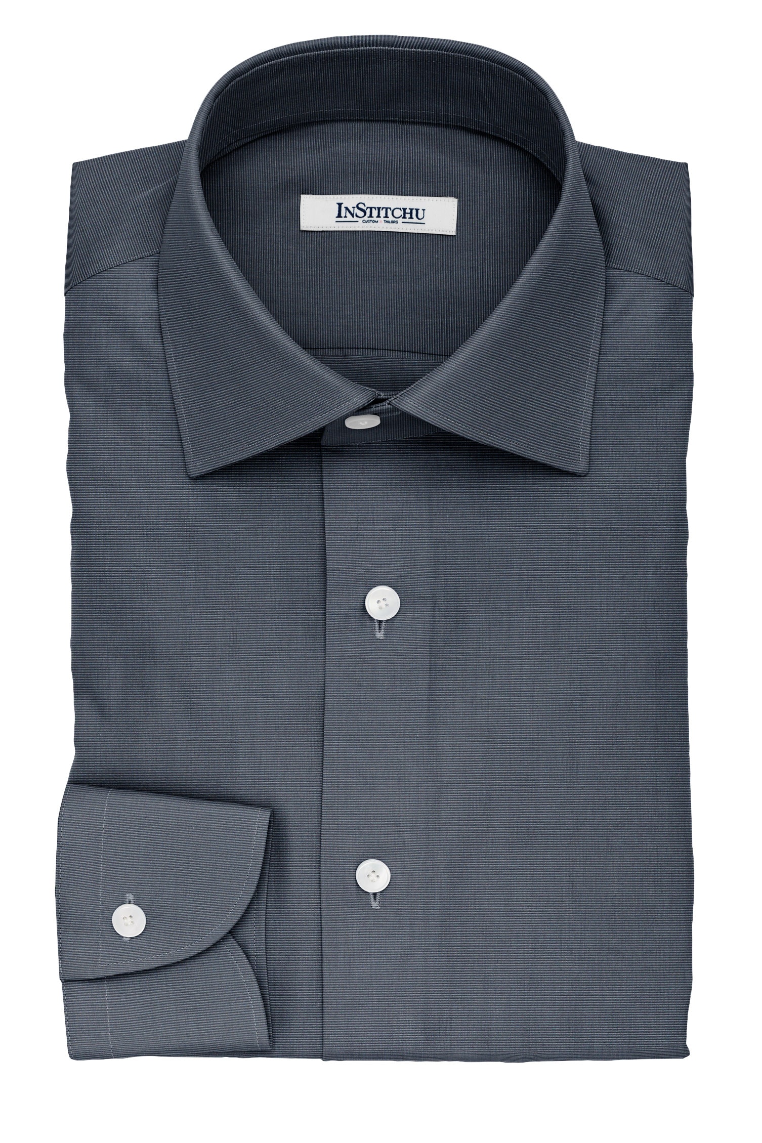 InStitchu Collection The Roosevelt Dark Blue Denim Cotton Shirt