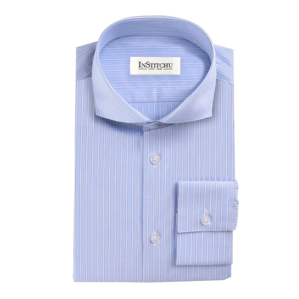 InStitchu Collection The Sandy Blue Striped Shirt