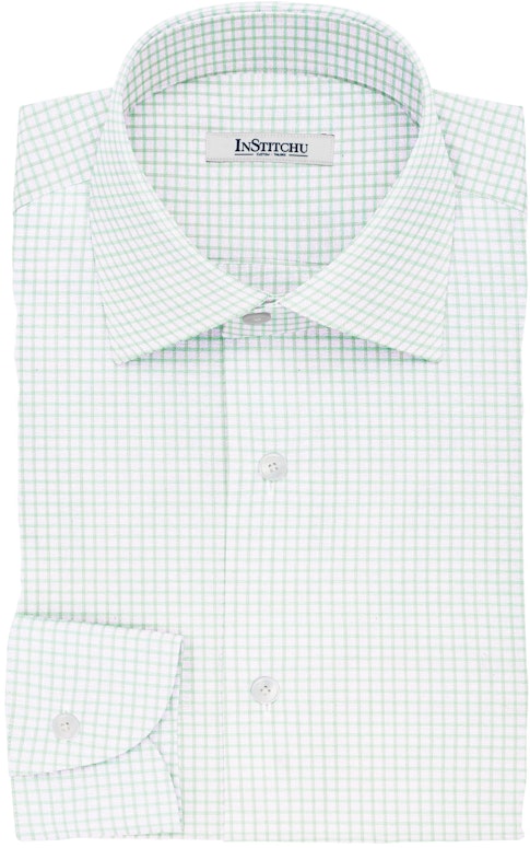 InStitchu Collection The Shelley Green and White Check Cotton Shirt