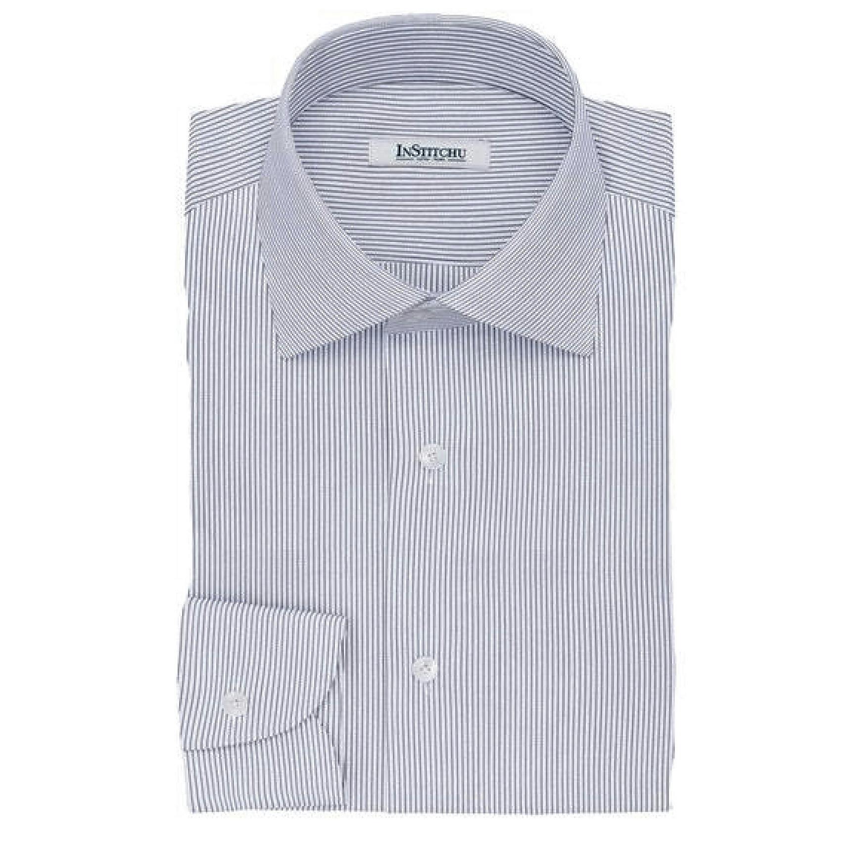 InStitchu Collection The Sicily Blue Pinstripe Cotton Shirt
