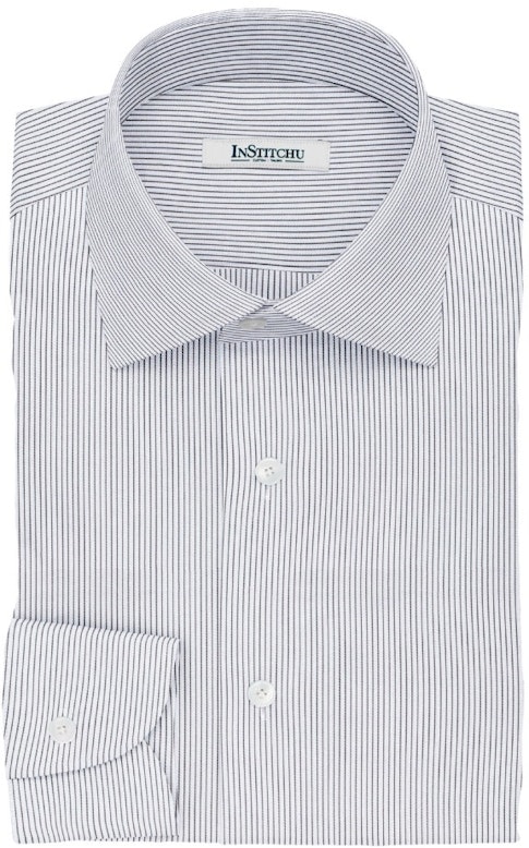 InStitchu Collection The Sicily Blue Pinstripe Cotton Shirt