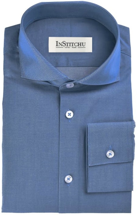 InStitchu Collection The Sunset Blue Chambray Shirt
