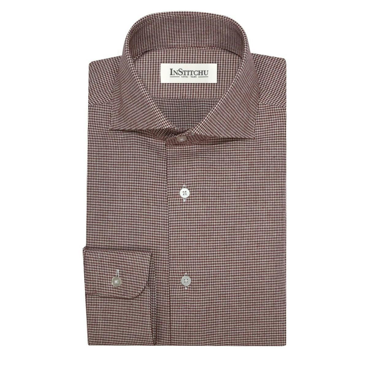 InStitchu Collection The Taboga Burgundy and White Shirt