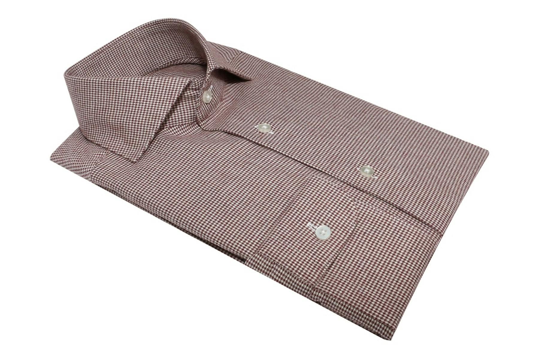 InStitchu Collection The Taboga Burgundy and White Shirt
