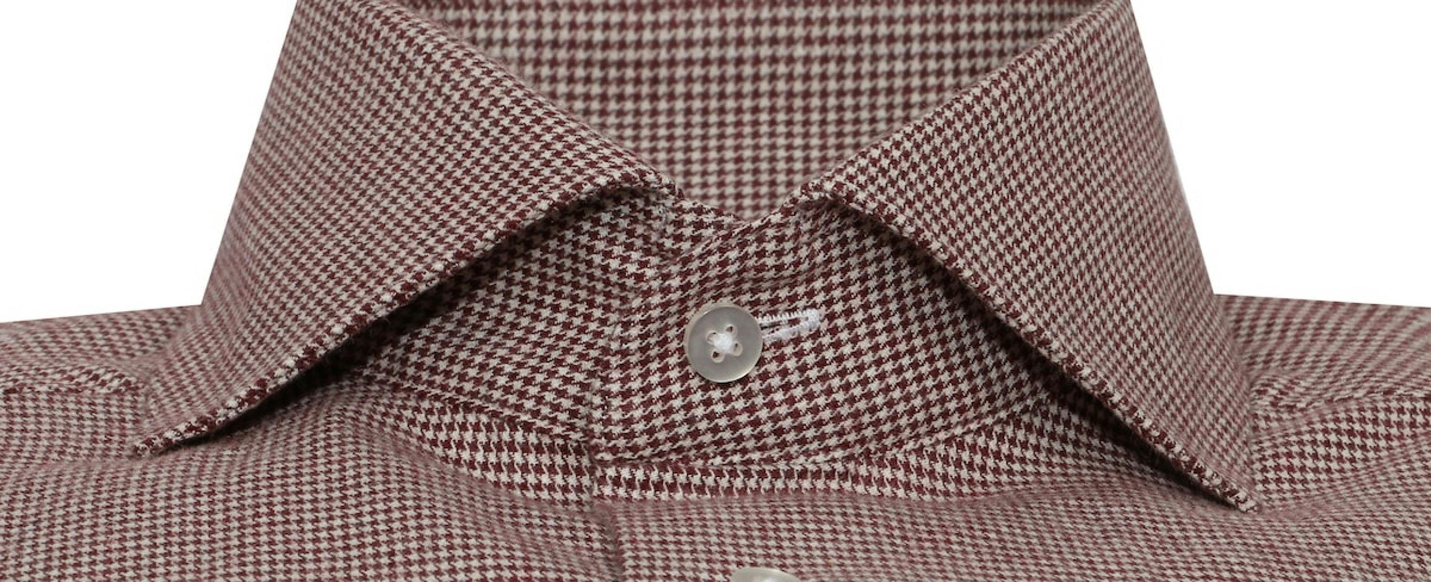 InStitchu Collection The Taboga Burgundy and White Shirt