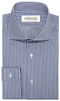 InStitchu Collection The Trinity Blue Stripe Shirt