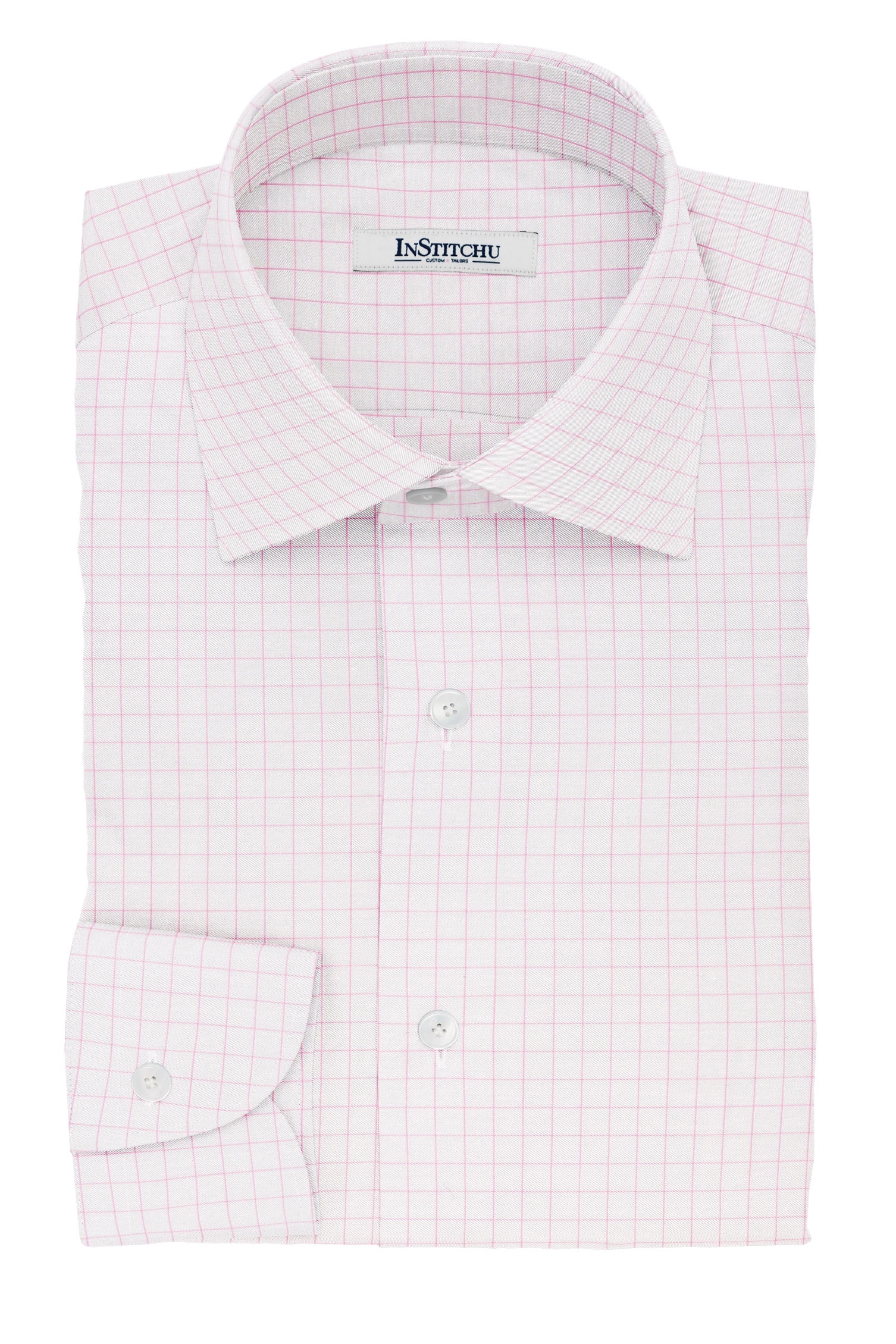 InStitchu Collection The Wilde Pink Windowpane Cotton Shirt