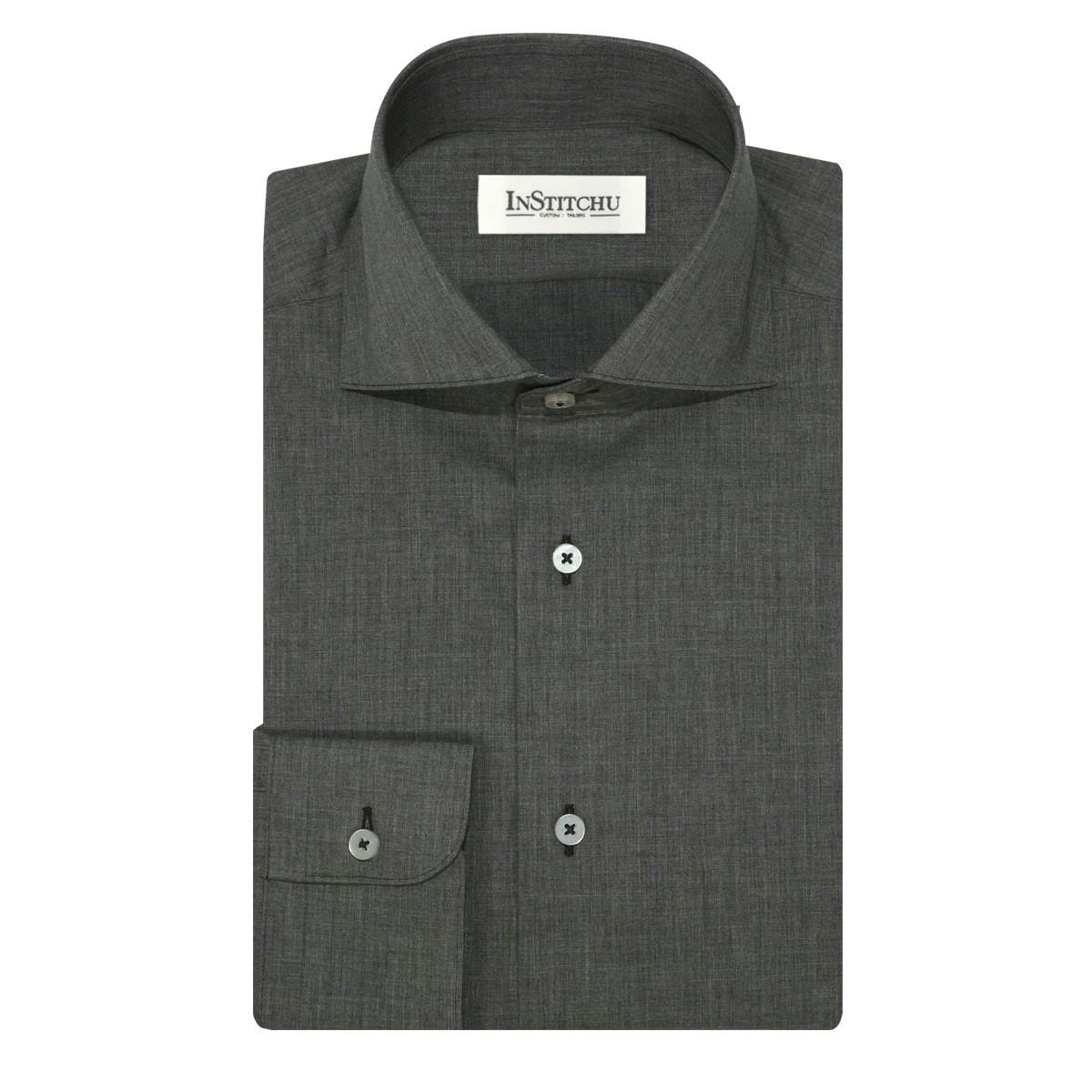 InStitchu Collection The Winthrop Grey Linen Shirt