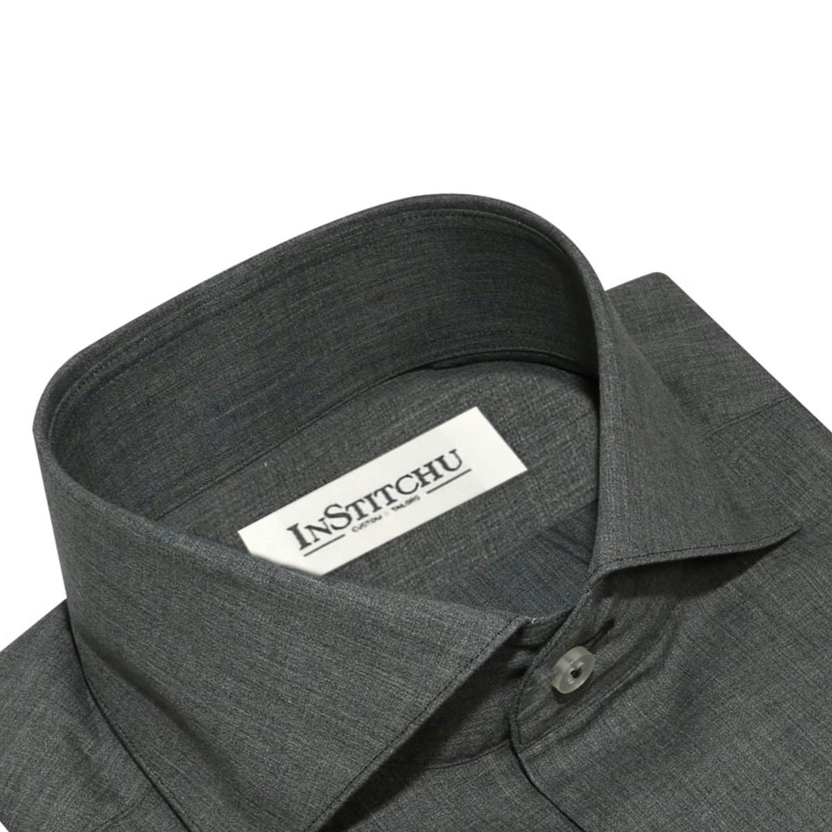 InStitchu Collection The Winthrop Grey Linen Shirt