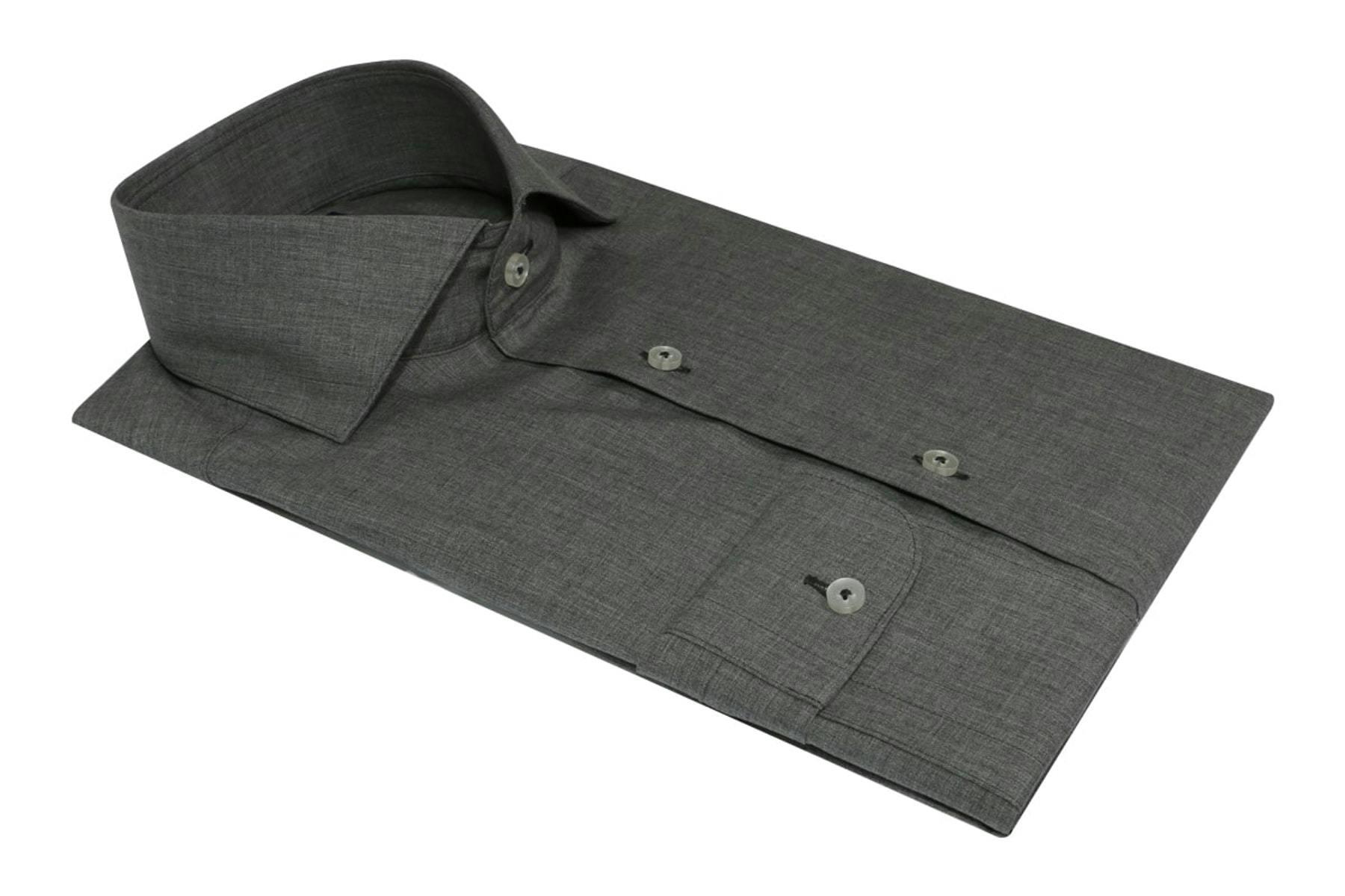 InStitchu Collection The Winthrop Grey Linen Shirt