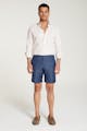 InStitchu Collection The Albori Blue Wool/Linen Shorts
