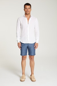 InStitchu Collection The Furore Navy Linen Shorts