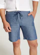 InStitchu Collection The Furore Navy Linen Shorts