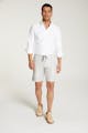 InStitchu Collection The Maiori Pale Grey Linen Shorts