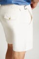 InStitchu Collection The Pietre Cream Linen/Silk Shorts