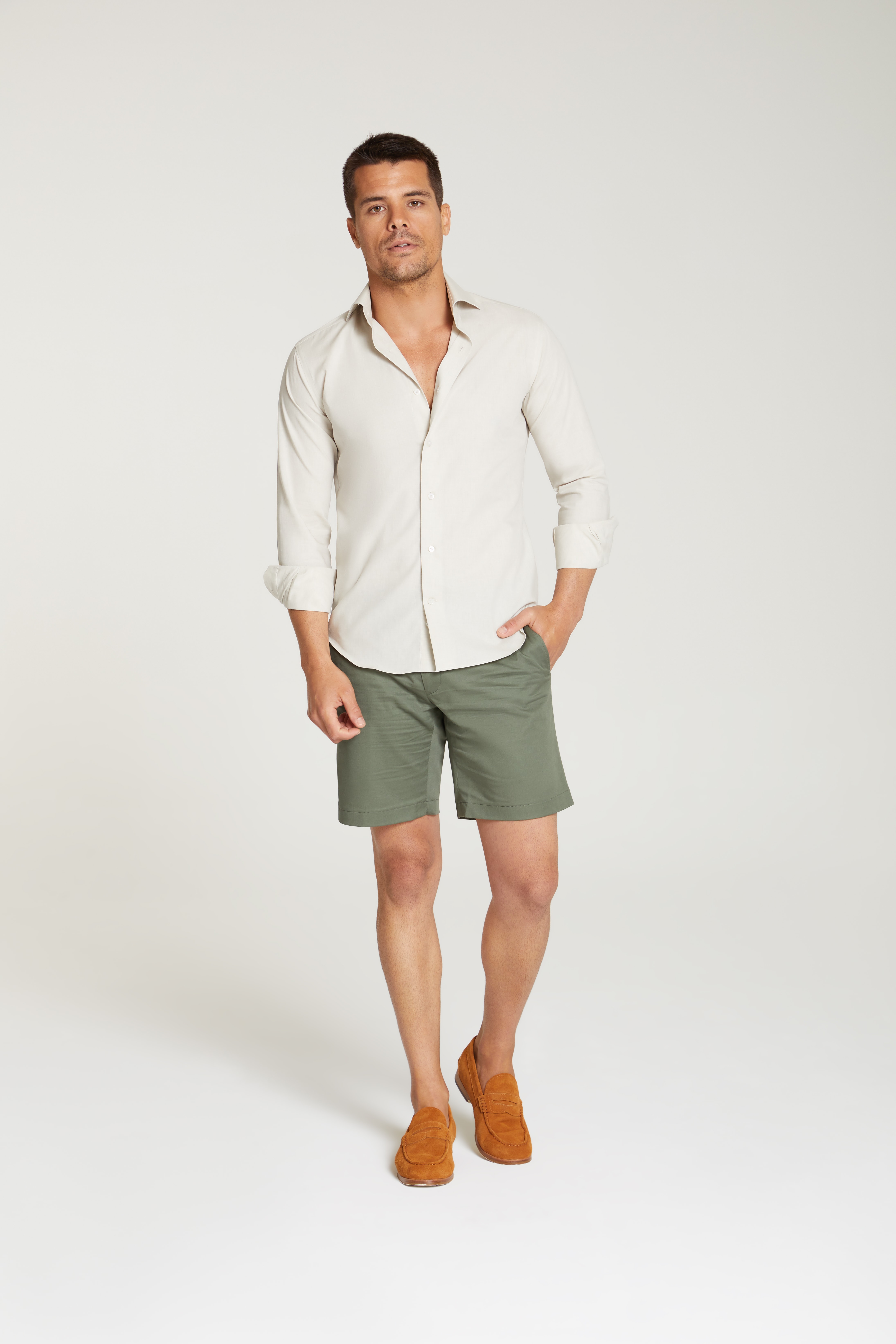 Green cotton clearance shorts