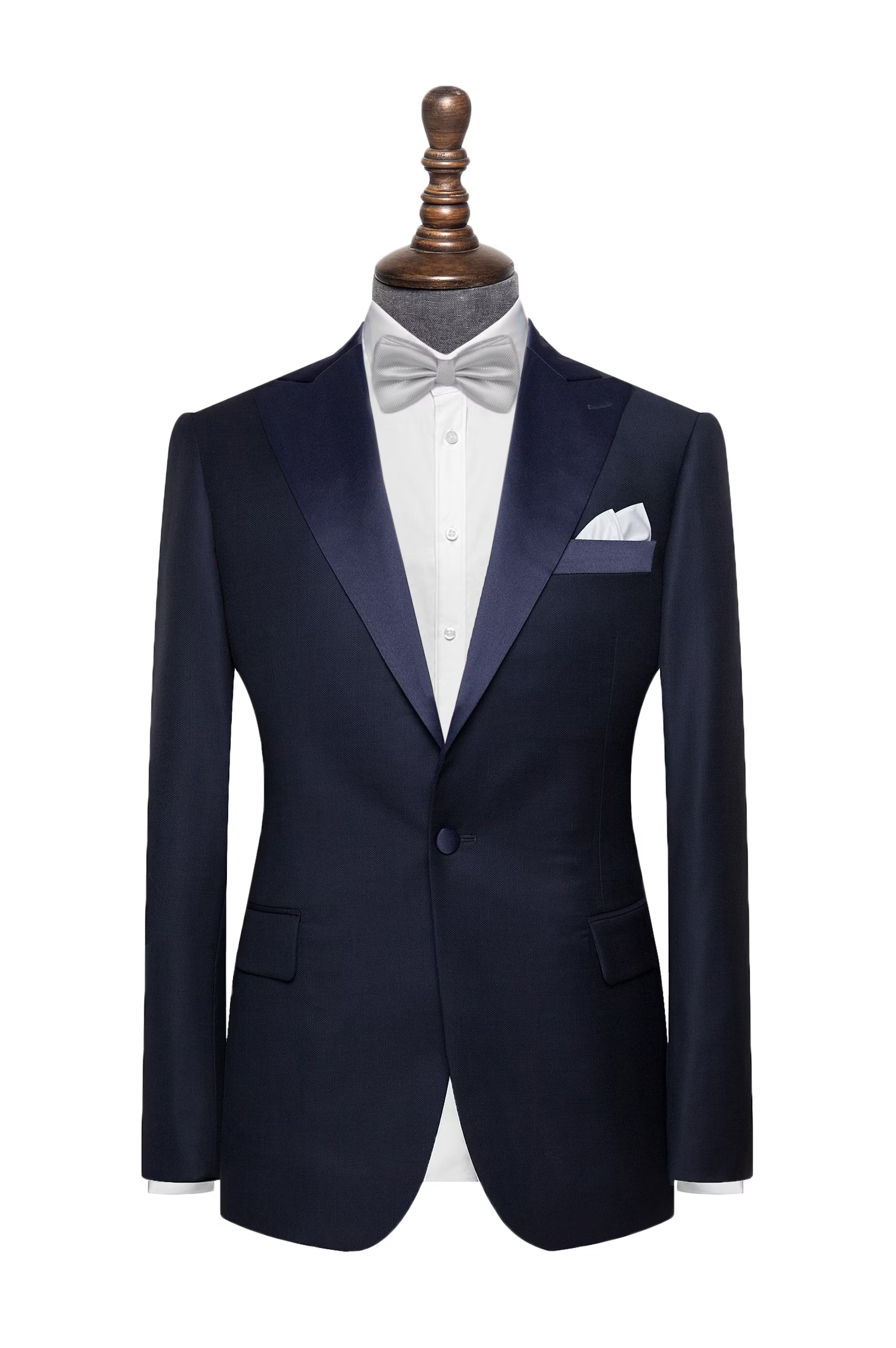The Navy Wool Tuxedo Suit