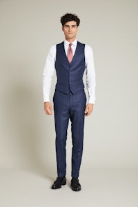 InStitchu Collection The Casey Navy Windowpane Vest