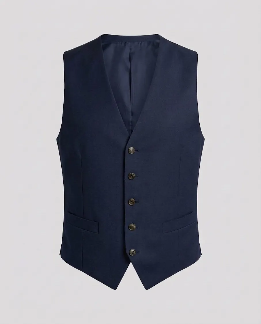 The Mackay Navy Wool Vest