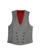 InStitchu Collection The Vanni Grey and Red Windowpane Wool Vest